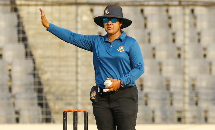 প্রথমবার বাংলাদেশে পুরুষদের ক্রিকেটে নারী আম্পায়ার জেসি