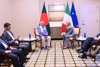 নিরাপদ অভিবাসন ইস্যুতে ইতালির প্রধানমন্ত্রীর সঙ্গে প্রধান উপদেষ্টার বৈঠক