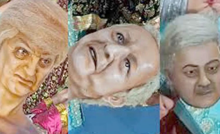 ভারতে পূজামণ্ডপে ‘অসুর’ রূপে প্রদর্শন করা হলো ড. ইউনূস-ট্রাম্প-শাহবাজকে