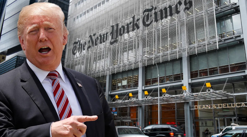 নিউইয়র্ক টাইমসের বিরুদ্ধে ১৫০০ কোটি ডলারের মানহানি মামলা ট্রাম্পের