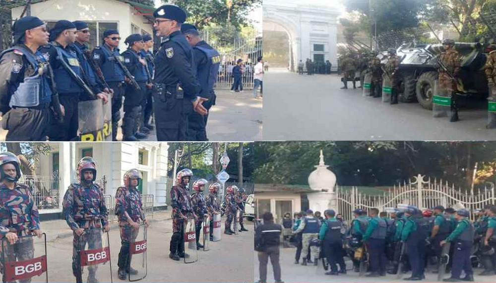 কঠোর নিরাপত্তা বলয়ে আদালতপাড়া; চার বাহিনীর কড়া অবস্থান ও তল্লাশি 