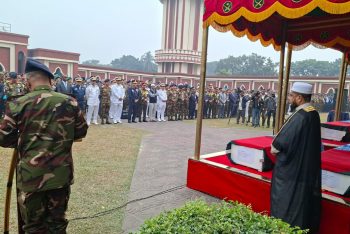 সুদানে নিহত সেনাবাহিনীর ৬ সদস্যের জানাজা সম্পন্ন