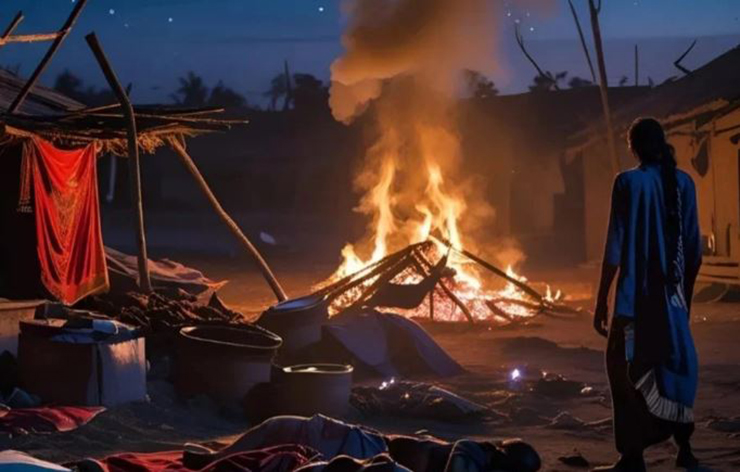 ভারতে ডাইনি সন্দেহে ঘরে স্বামী-স্ত্রীকে জীবন্ত পুড়িয়ে হত্যা