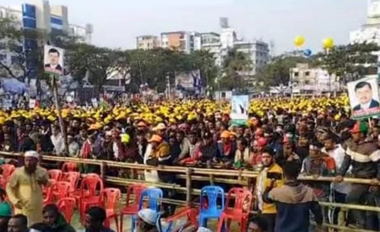 বিএনপির প্রথম নির্বাচনী সমাবেশ, লোকে লোকারণ্য সিলেট মাদরাসা মাঠ