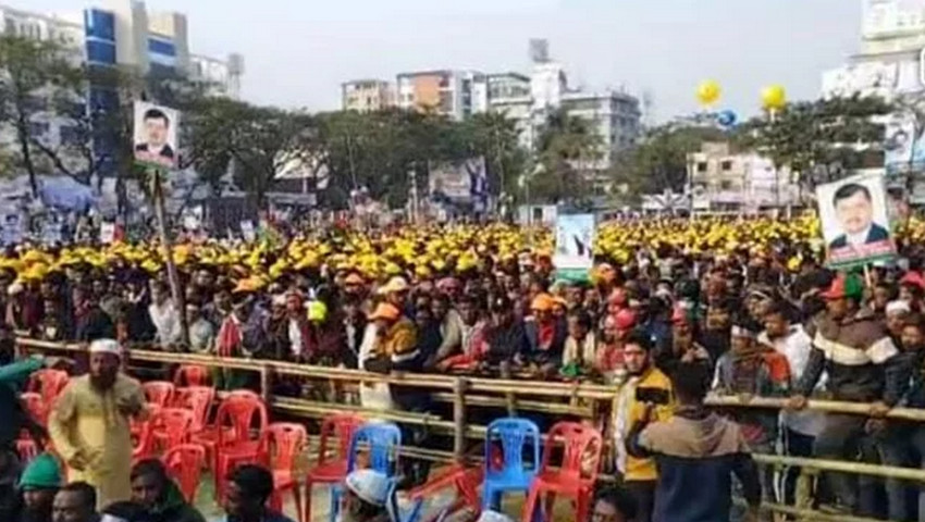 বিএনপির প্রথম নির্বাচনী সমাবেশ, লোকে লোকারণ্য সিলেট মাদরাসা মাঠ