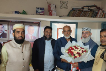 বিজয়ী হয়েই বিএনপি প্রার্থীর বাসায় ফুল নিয়ে গেলেন মাসুদ সাঈদী