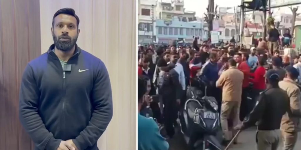 মুসলিম বৃদ্ধের পাশে দাঁড়িয়ে উগ্র হিন্দুত্ববাদীদের রোষানলে পড়লেন হিন্দু যুবক