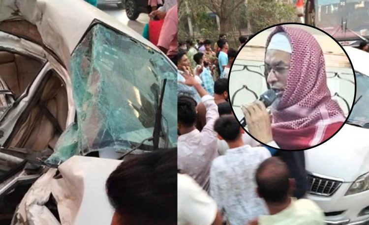 স্ত্রী-দুই সন্তান ও ড্রাইভারসহ সড়কে প্রাণ হারালেন মুফতি আব্দুল মুমিন