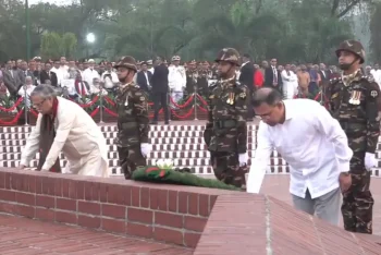 স্বাধীনতা দিবসে জাতীয় স্মৃতিসৌধে রাষ্ট্রপতি ও প্রধানমন্ত্রীর শ্রদ্ধা