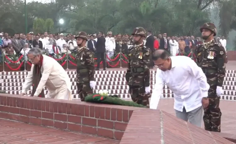 স্বাধীনতা দিবসে জাতীয় স্মৃতিসৌধে রাষ্ট্রপতি ও প্রধানমন্ত্রীর শ্রদ্ধা