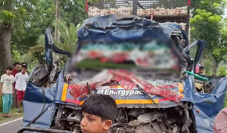 দাঁড়িয়ে থাকা ট্রাকে পিকআপ ভ্যানের ধাক্কায় নিহত ৪