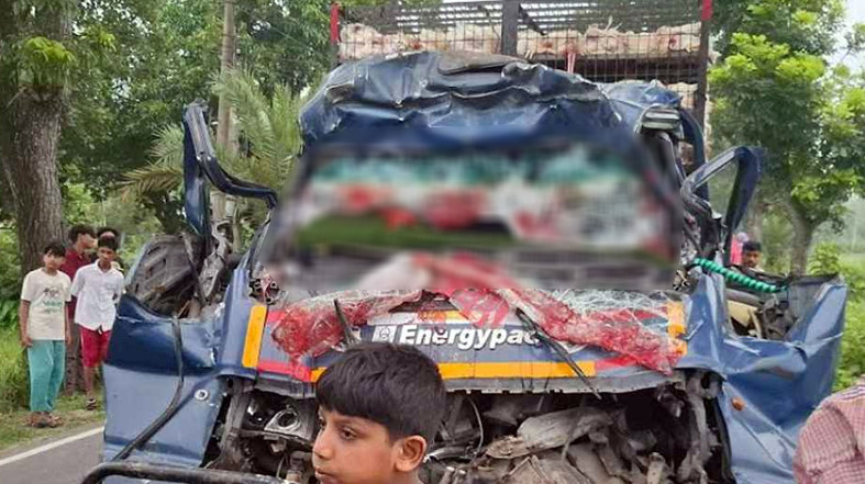 দাঁড়িয়ে থাকা ট্রাকে পিকআপ ভ্যানের ধাক্কায় নিহত ৪