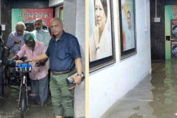 বৃষ্টির পানিতে তলিয়ে গেছে বিএনপির কেন্দ্রীয় কার্যালয়