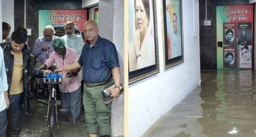 বৃষ্টির পানিতে তলিয়ে গেছে বিএনপির কেন্দ্রীয় কার্যালয়
