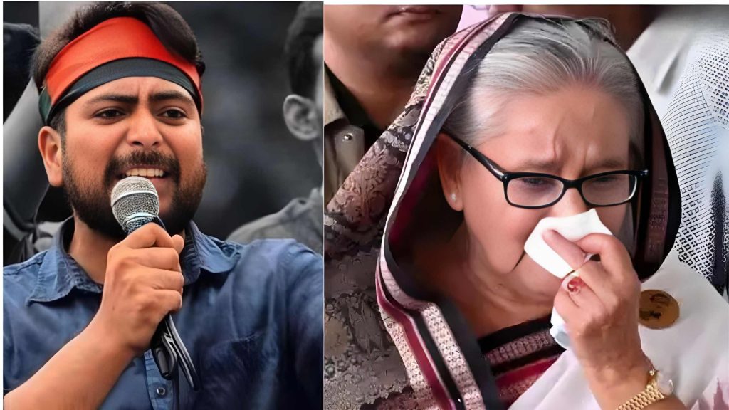 শেখ হাসিনাকে বিমানবন্দর থেকে সরাসরি ফাঁসির মঞ্চে নেওয়ার হুঁশিয়ারি নাহিদ ইসলামের